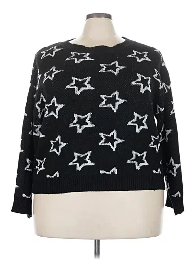 Pre-owned Shein Curve Pullover Sweater In Black