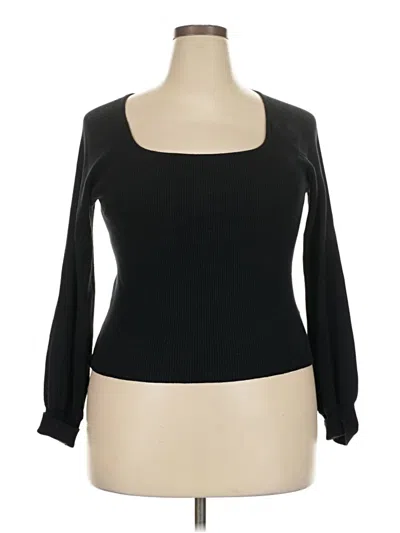 Pre-owned Shein Curve Pullover Sweater In Black