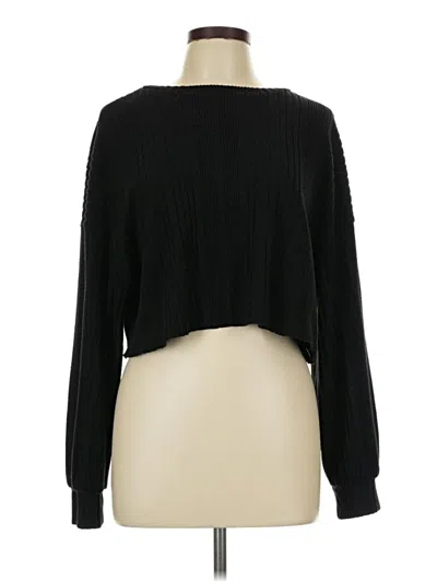 Pre-owned Shein Curve Pullover Sweater In Black