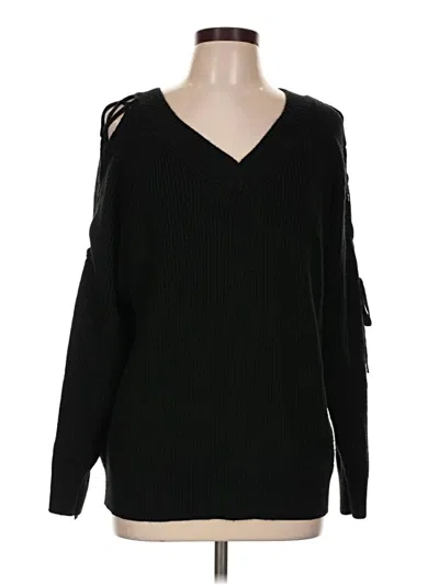 Pre-owned Shein Curve Pullover Sweater In Black