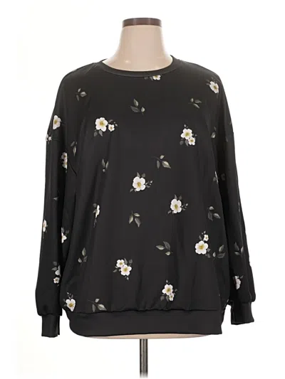 Pre-owned Shein Curve Pullover Sweater In Black