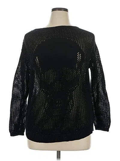Pre-owned Shein Curve Pullover Sweater In Black