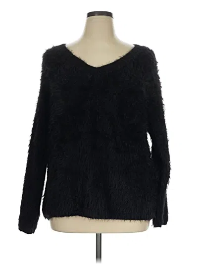 Pre-owned Shein Curve Pullover Sweater In Black