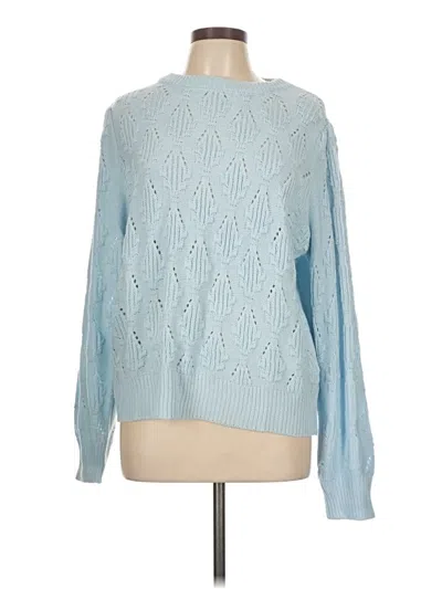 Pre-owned Shein Curve Pullover Sweater In Blue