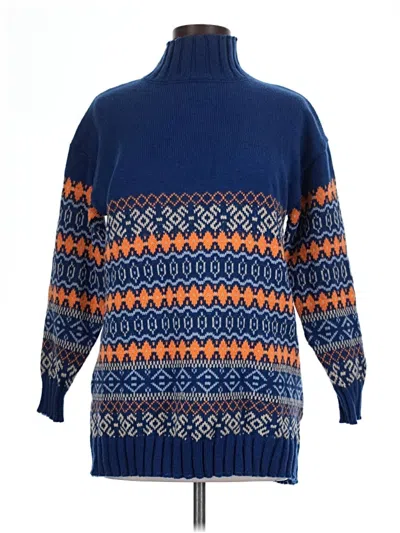 Pre-owned Shein Curve Pullover Sweater In Blue