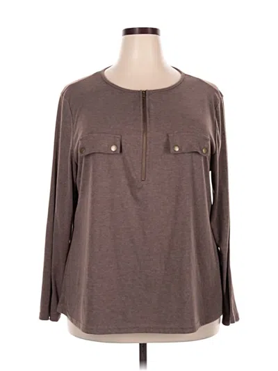 Pre-owned Shein Curve Pullover Sweater In Brown