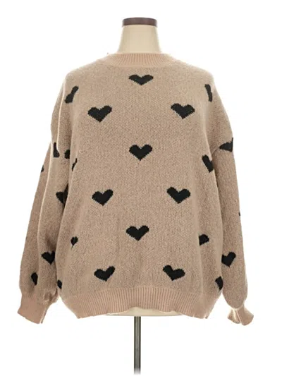 Pre-owned Shein Curve Pullover Sweater In Brown