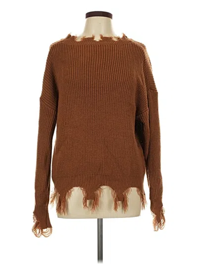 Pre-owned Shein Curve Pullover Sweater In Brown