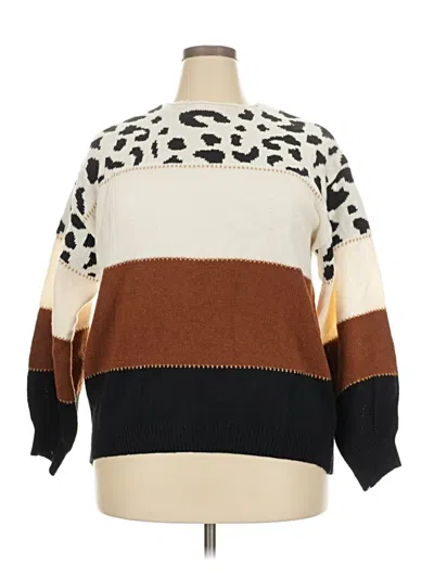 Pre-owned Shein Curve Pullover Sweater In Brown