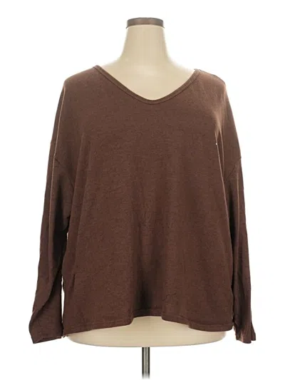 Pre-owned Shein Curve Pullover Sweater In Brown