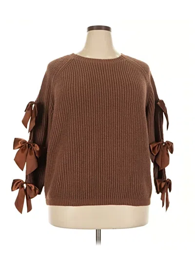 Pre-owned Shein Curve Pullover Sweater In Brown
