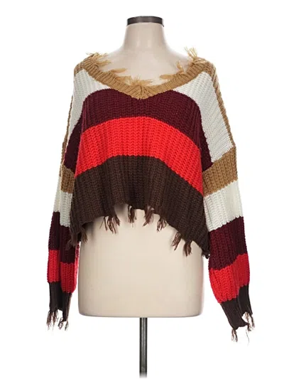 Pre-owned Shein Curve Pullover Sweater In Brown