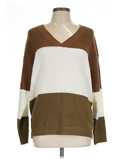 Pre-owned Shein Curve Pullover Sweater In Brown