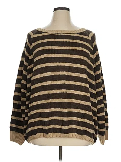 Pre-owned Shein Curve Pullover Sweater In Brown