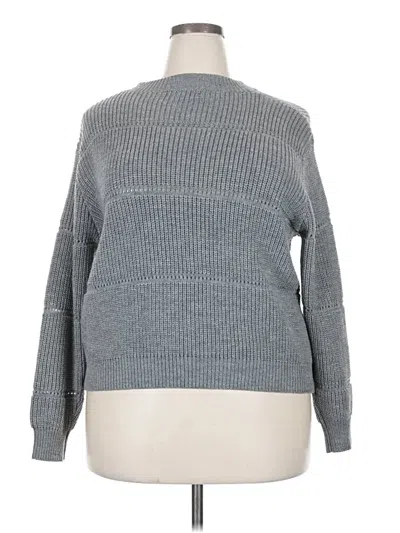 Pre-owned Shein Curve Pullover Sweater In Gray