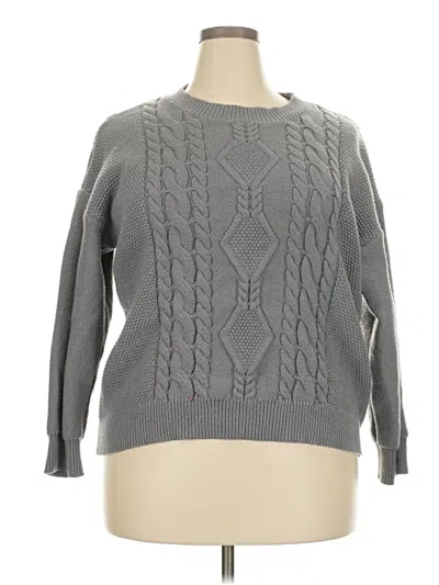 Pre-owned Shein Curve Pullover Sweater In Gray