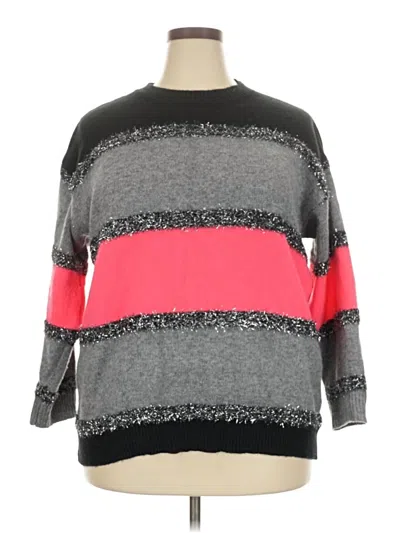 Pre-owned Shein Curve Pullover Sweater In Gray