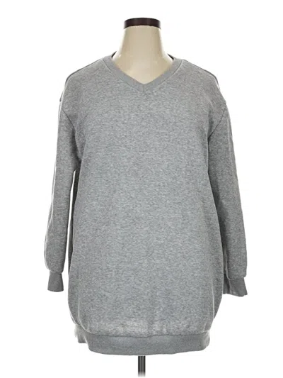 Pre-owned Shein Curve Pullover Sweater In Gray