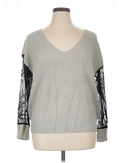 Pre-owned Shein Curve Pullover Sweater In Gray
