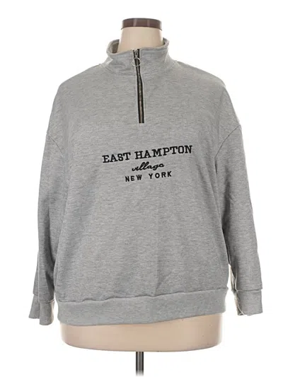 Pre-owned Shein Curve Pullover Sweater In Gray