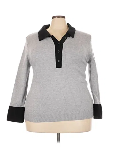 Pre-owned Shein Curve Pullover Sweater In Gray