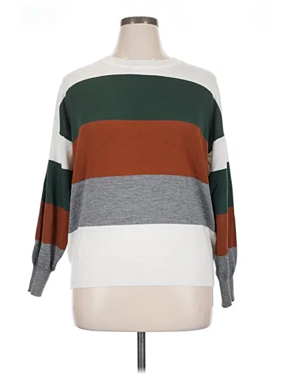 Pre-owned Shein Curve Pullover Sweater In Green