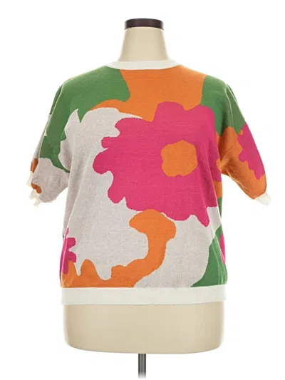 Pre-owned Shein Curve Pullover Sweater In Green