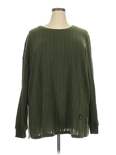 Pre-owned Shein Curve Pullover Sweater In Green