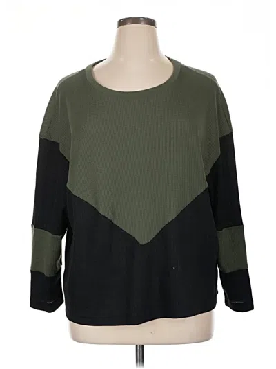 Pre-owned Shein Curve Pullover Sweater In Green
