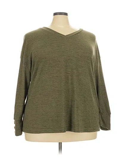 Pre-owned Shein Curve Pullover Sweater In Green