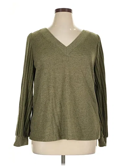 Pre-owned Shein Curve Pullover Sweater In Green