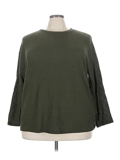 Pre-owned Shein Curve Pullover Sweater In Green
