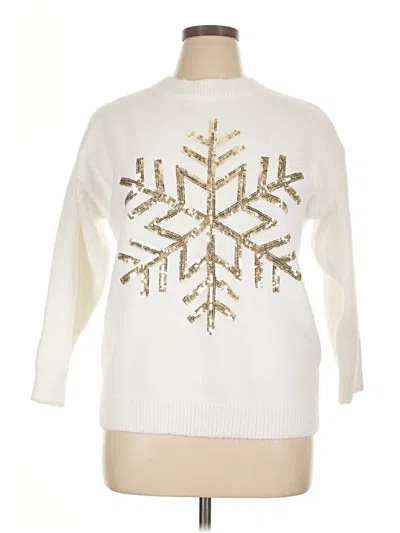 Pre-owned Shein Curve Pullover Sweater In Ivory