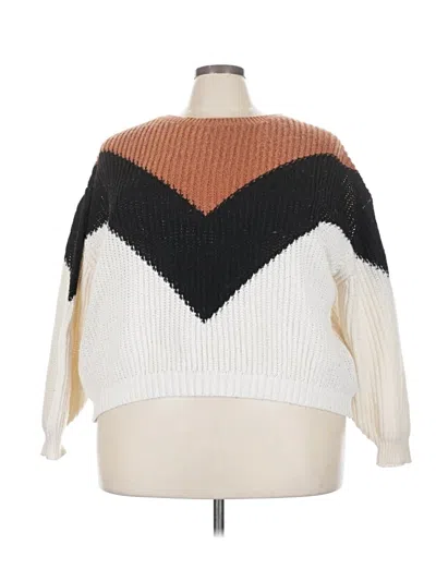 Pre-owned Shein Curve Pullover Sweater In Ivory