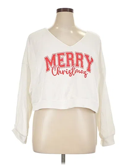 Pre-owned Shein Curve Pullover Sweater In Ivory