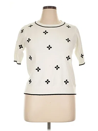 Pre-owned Shein Curve Pullover Sweater In Ivory
