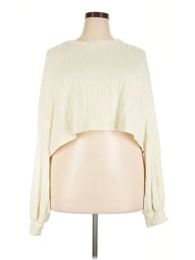 Pre-owned Shein Curve Pullover Sweater In Ivory