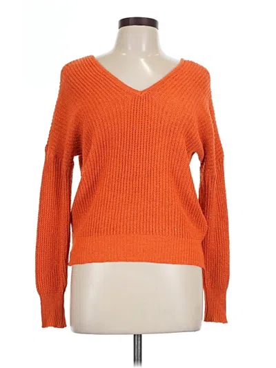 Pre-owned Shein Curve Pullover Sweater In Orange