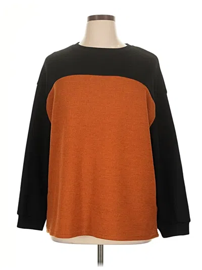 Pre-owned Shein Curve Pullover Sweater In Orange
