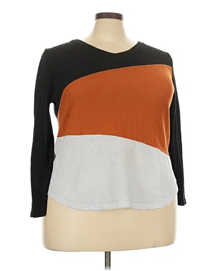 Pre-owned Shein Curve Pullover Sweater In Orange