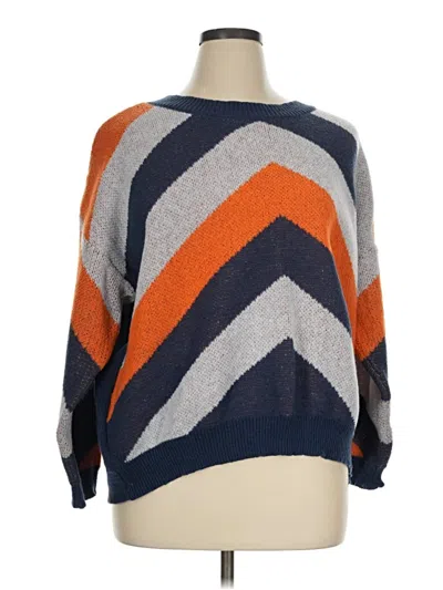 Pre-owned Shein Curve Pullover Sweater In Orange
