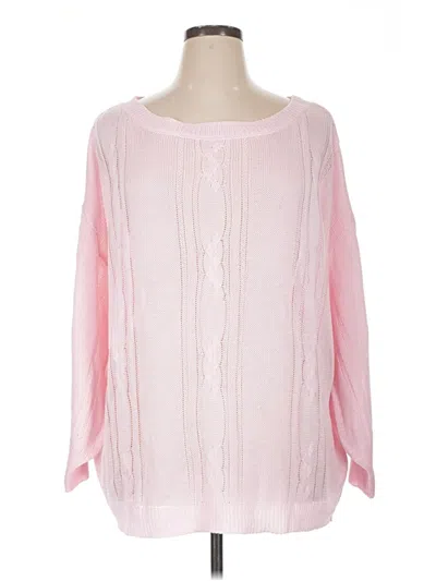 Pre-owned Shein Curve Pullover Sweater In Pink