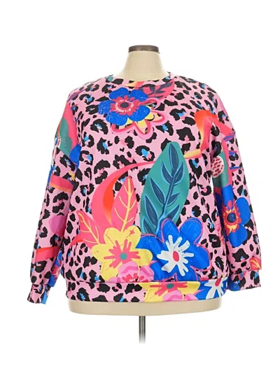 Pre-owned Shein Curve Pullover Sweater In Pink