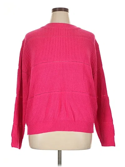 Pre-owned Shein Curve Pullover Sweater In Pink