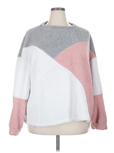 Pre-owned Shein Curve Pullover Sweater In Pink