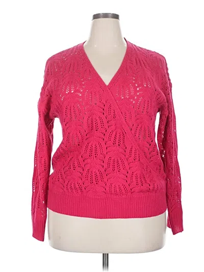 Pre-owned Shein Curve Pullover Sweater In Pink