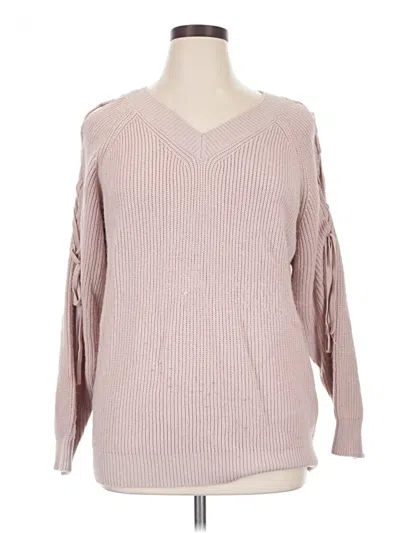 Pre-owned Shein Curve Pullover Sweater In Pink