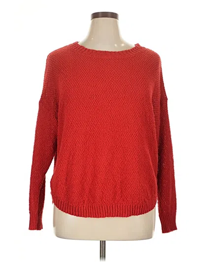 Pre-owned Shein Curve Pullover Sweater In Red