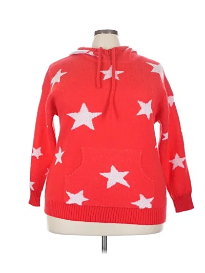 Pre-owned Shein Curve Pullover Sweater In Red