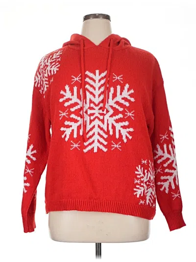 Pre-owned Shein Curve Pullover Sweater In Red